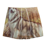 Vintage Alaskan Malamute Print Mesh Shorts