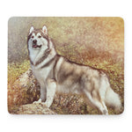 Vintage Alaskan Malamute Print Mouse Pad