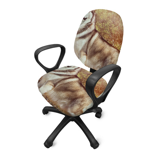 Vintage Alaskan Malamute Print Office Chair Cover