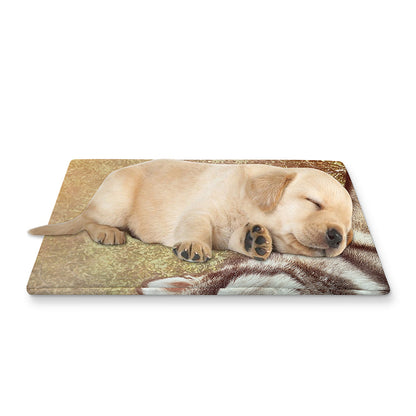 Vintage Alaskan Malamute Print Pet Cooling Mat Cover