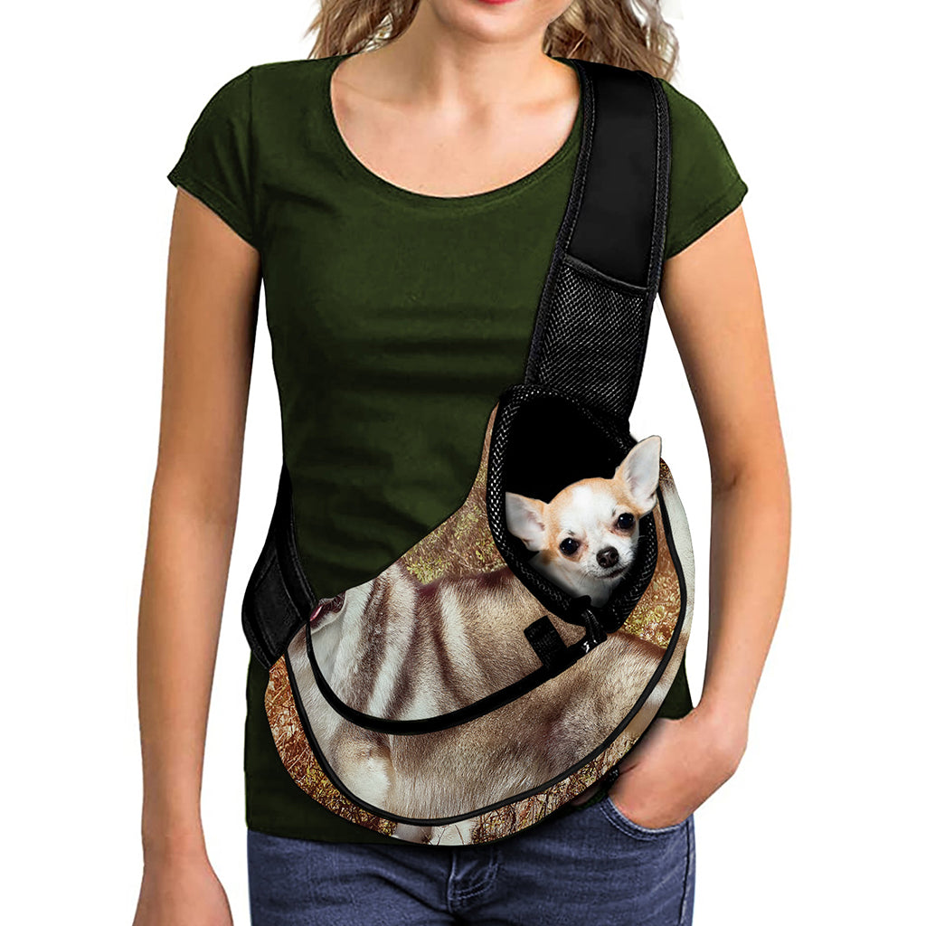 Vintage Alaskan Malamute Print Pet Sling Carrier