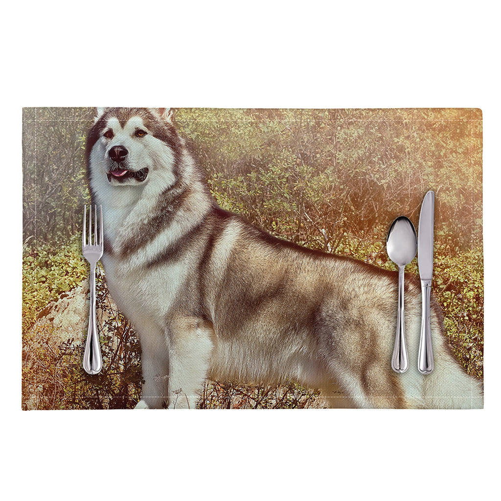 Vintage Alaskan Malamute Print Placemat