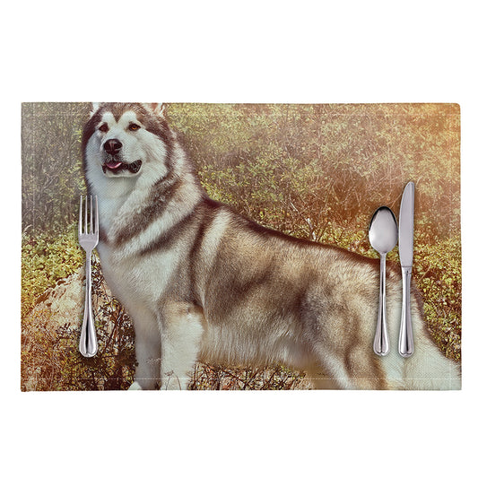 Vintage Alaskan Malamute Print Placemat
