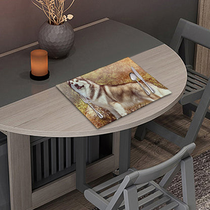 Vintage Alaskan Malamute Print Placemat