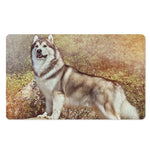 Vintage Alaskan Malamute Print Polyester Doormat