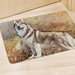 Vintage Alaskan Malamute Print Polyester Doormat