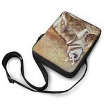 Vintage Alaskan Malamute Print Rectangular Crossbody Bag