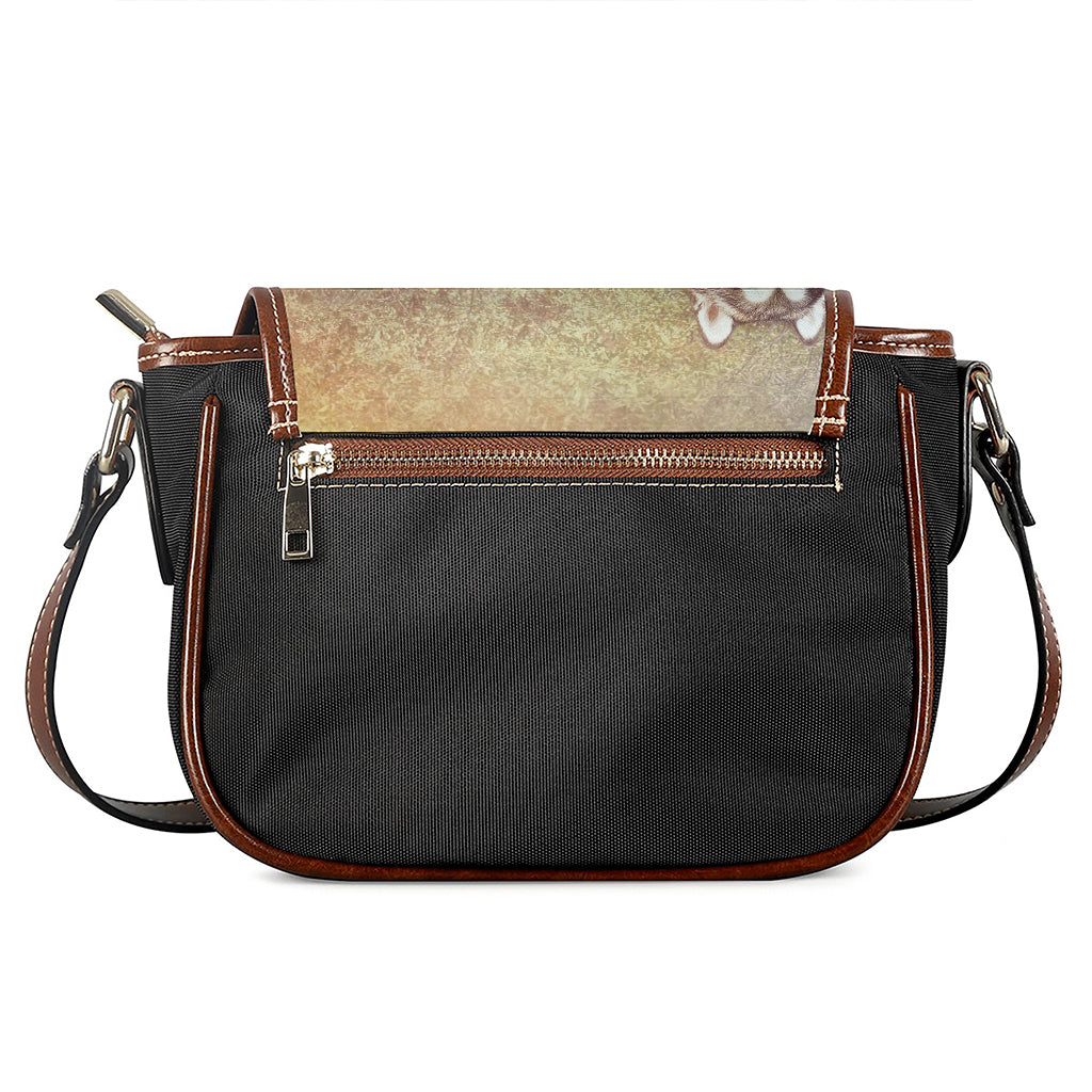 Vintage Alaskan Malamute Print Saddle Bag