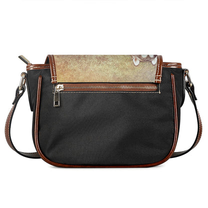 Vintage Alaskan Malamute Print Saddle Bag