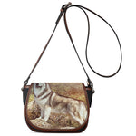 Vintage Alaskan Malamute Print Saddle Bag