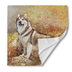 Vintage Alaskan Malamute Print Silk Bandana