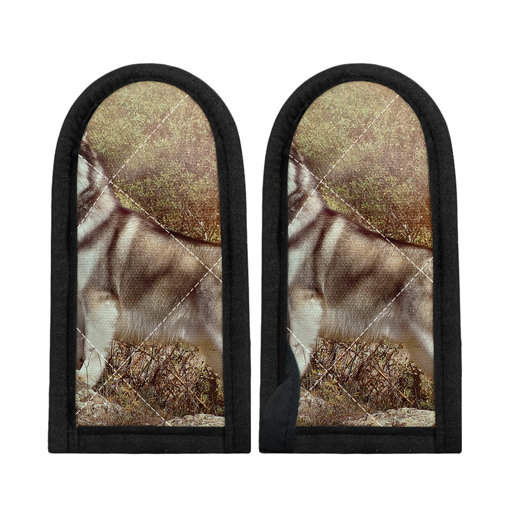 Vintage Alaskan Malamute Print Skillet Handle Cover