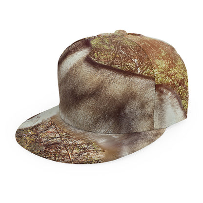 Vintage Alaskan Malamute Print Snapback Cap