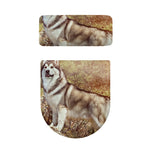 Vintage Alaskan Malamute Print Toilet Lid And Tank Cover Set