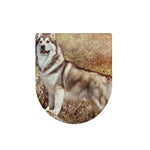 Vintage Alaskan Malamute Print Toilet Lid Cover