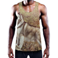 Vintage Alaskan Malamute Print Men's Workout Tank Top