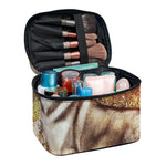 Vintage Alaskan Malamute Print Travel Makeup Bag