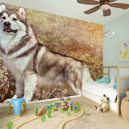 Vintage Alaskan Malamute Print Wall Sticker