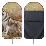Vintage Alaskan Malamute Print Waterproof Car Seat Cover
