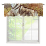 Vintage Alaskan Malamute Print Window Valance
