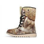 Vintage Alaskan Malamute Print Winter Boots