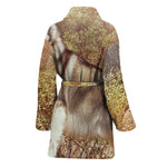 Vintage Alaskan Malamute Print Women's Bathrobe