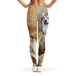 Vintage Alaskan Malamute Print Women's Leggings
