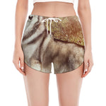 Vintage Alaskan Malamute Print Women's Split Running Shorts