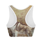 Vintage Alaskan Malamute Print Women's Sports Bra