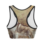 Vintage Alaskan Malamute Print Women's Sports Bra