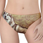 Vintage Alaskan Malamute Print Women's Thong