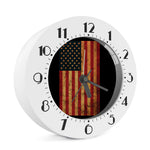 Vintage American Flag Print Alarm Clock