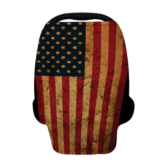 Vintage American Flag Print Baby Seat Cover