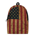 Vintage American Flag Print Backpack
