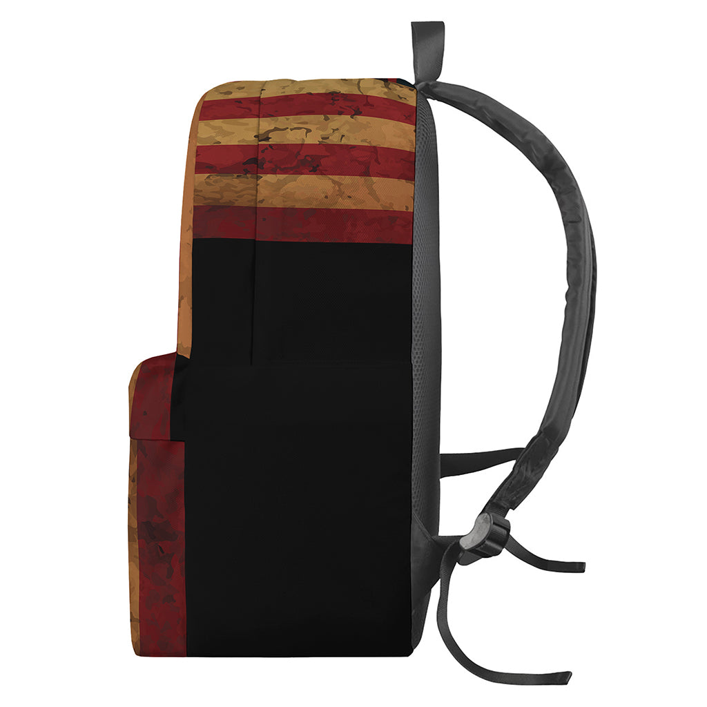 Vintage American Flag Print Backpack