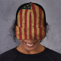 Vintage American Flag Print Baseball Cap