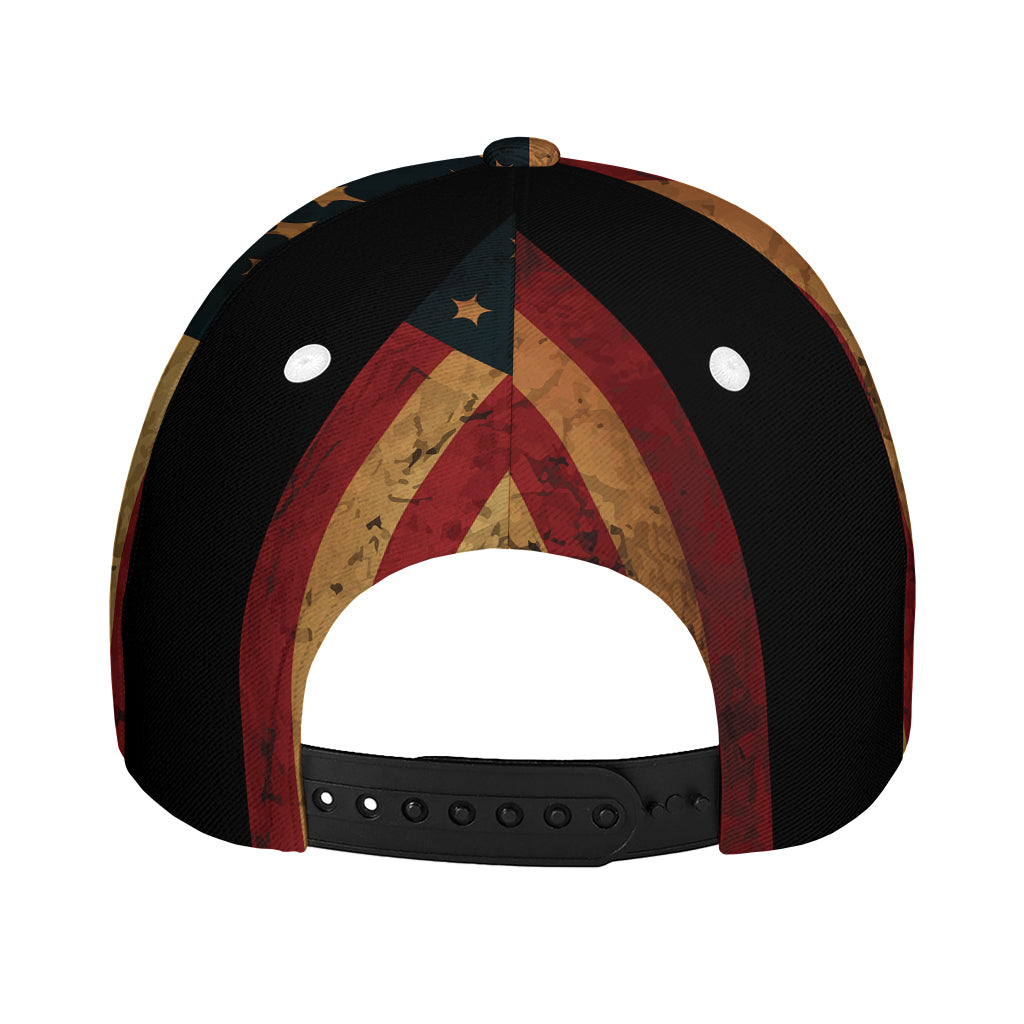 Vintage American Flag Print Baseball Cap