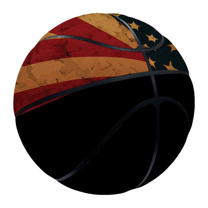 Vintage American Flag Print Basketball