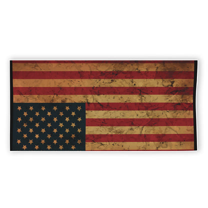 Vintage American Flag Print Beach Towel