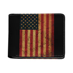 Vintage American Flag Print Bifold Wallet