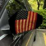 Vintage American Flag Print Car Side Mirror Covers