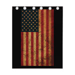 Vintage American Flag Print Curtain