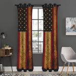 Vintage American Flag Print Curtain
