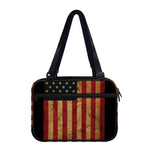 Vintage American Flag Print Double Strap Bible Bag