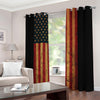 Vintage American Flag Print Extra Wide Grommet Curtains