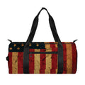 Vintage American Flag Print Gym Bag