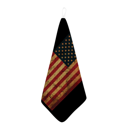 Vintage American Flag Print Hand Towel