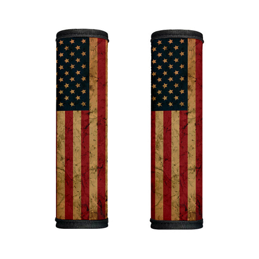 Vintage American Flag Print Handle Covers