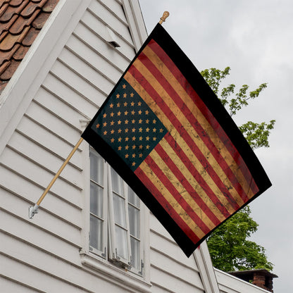 Vintage American Flag Print House Flag