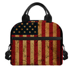 Vintage American Flag Print Insulated Lunch Bag